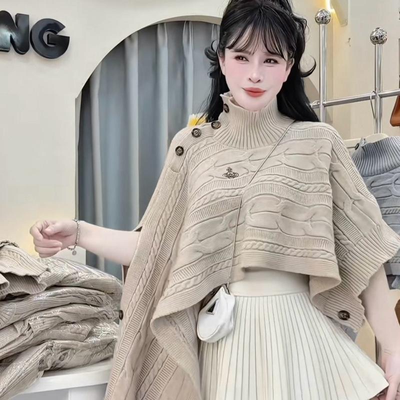   Màu đậm  Áo choàng khăn len thừng khuy cài QCCC chất dày Màu đậm như ảnh cho nữ - Chất liệu dày ấm áp Kiểu dáng thời trang 