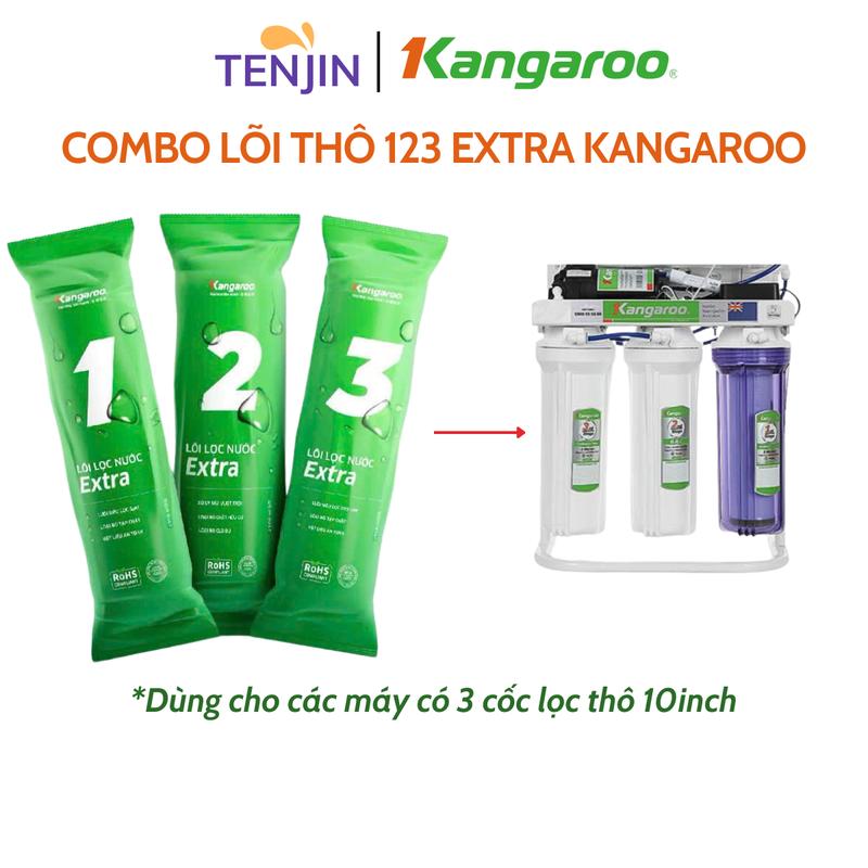 Combo 3 Lõi Lọc Thô Số 123 KANGAROO Date Mới Dành Cho Máy Lọc Nước RO