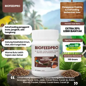 [EXTRA 20%] ExtraFooding Crumble Voer 150gr Kicau Gacor Pengganti Kroto, Jangkrik, Ulat Hongkong | Vitamin Burung Peningkat Gacor, Stamina, Imunitas Berbentuk Pur
