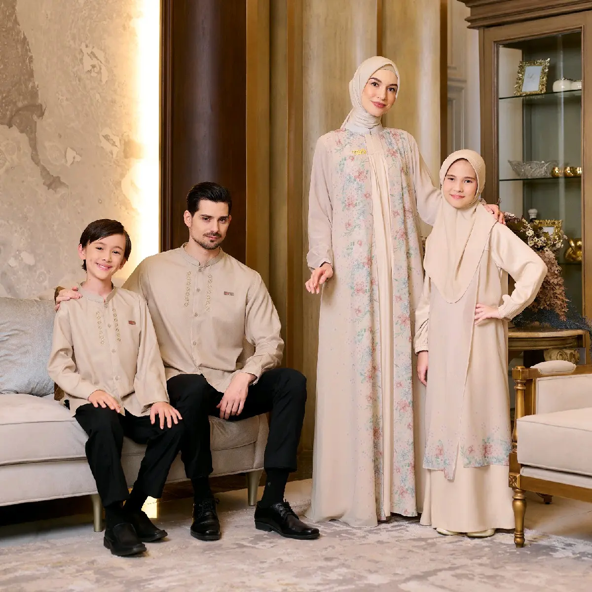 SARIMBIT NIBRA'S 2025/UMBRA CREAM RAYYA SERIES 2025/FAMILY SET/BEST SELLER