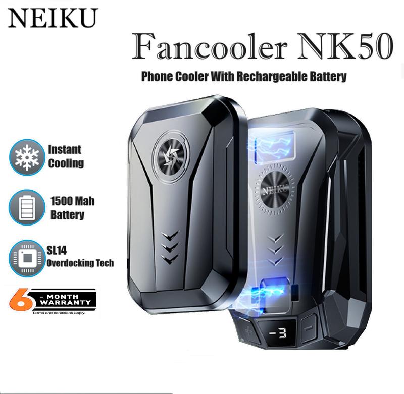 NEIKU NK50 FAN COOLER SEMICONDUCTOR PELTIER WITH BATTERY 1500MAH PORTABLE RECHARGEABLE PHONE COOER Kipas Angin 0