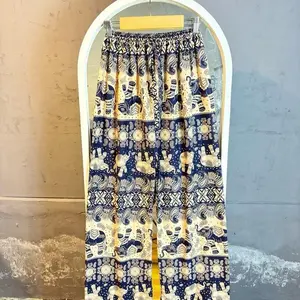 Exclusive Sale Celana Kulot Rayon Panjang Motif Gajah Wanita Terlaris