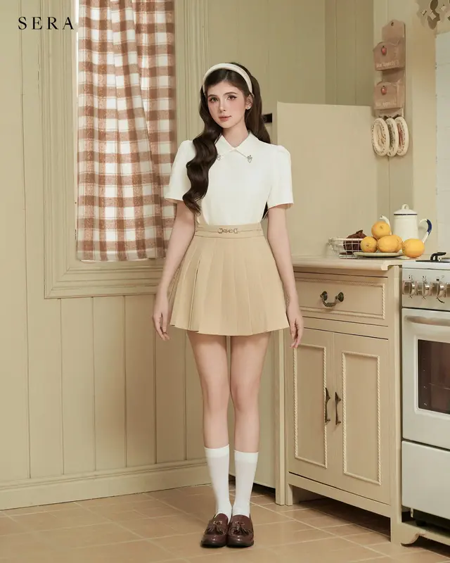 SERA - Áo trắng có cổ tay bồng YURI 2