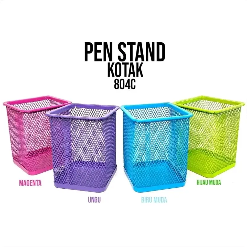 Pen Stand 804 Kotak  / Pen Holder / Tempat Alat Tulis