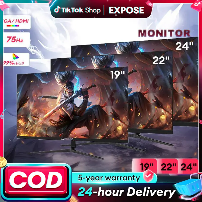 【COD】monitor 19 22 24 27-inci 75HZ ultra-nipis HD penuh 1080 - TikTok ...