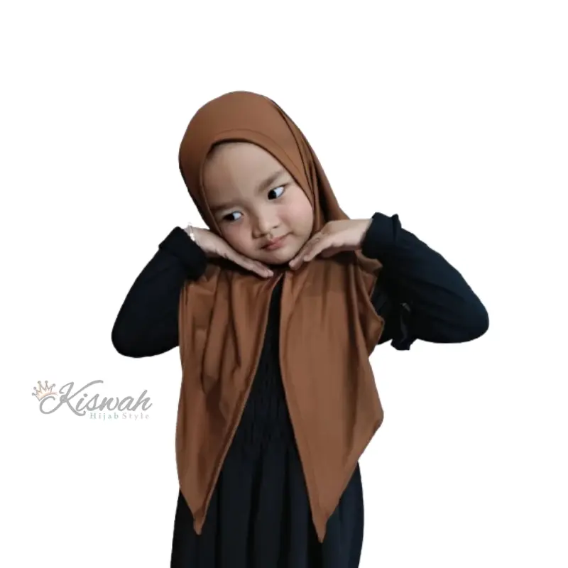 Kiswah - Hijab Airyn Segitiga Anak umur 3-6thn jersey premium G+A Instan Nyaman Muslim Variasi Kerudung Simple 7