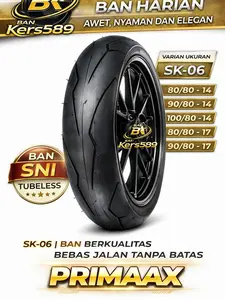 Viral Ban Tubles Primaax Sk06 Untuk Motor Matic dan Bebek 80/80 90/80 100/80 Ring 14 & 17 Motorcycle