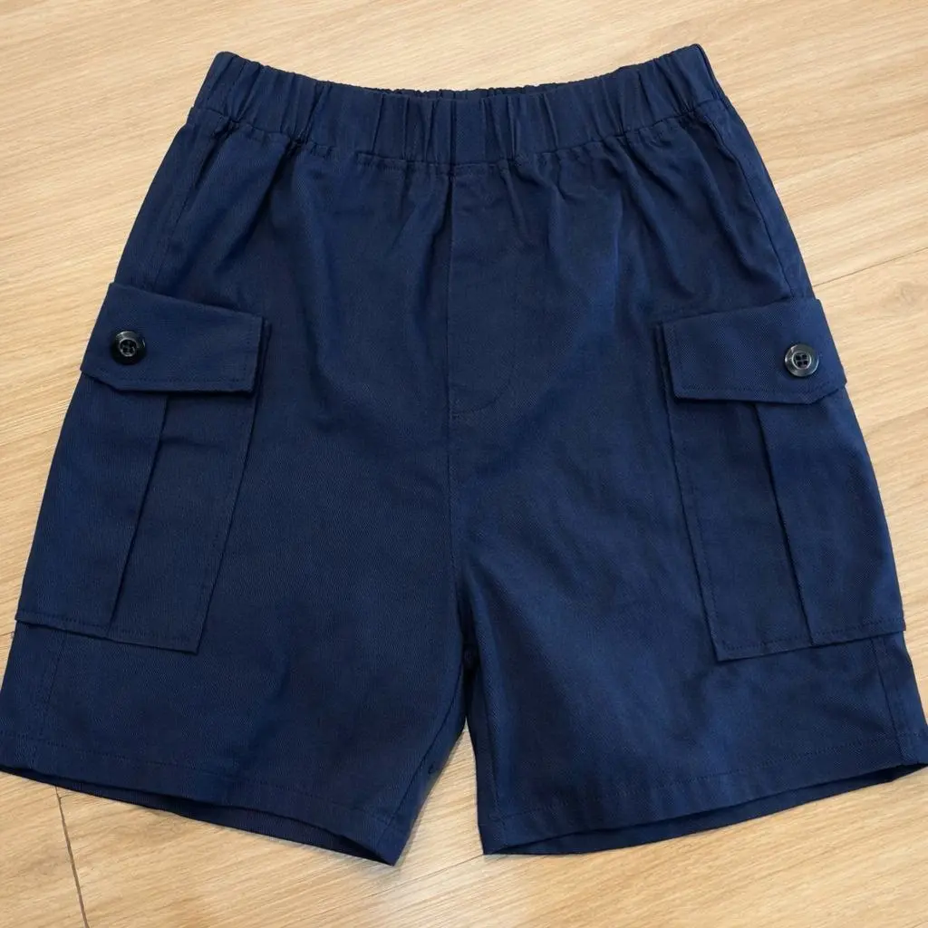 Cargo Pendek Navy Stretch