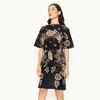 Gambar Batik Etniq Craft Ambika Midi Dress Batik Set Masker-Black - L dari Batik Etniq Craft Kota Bekasi 3 Tokopedia