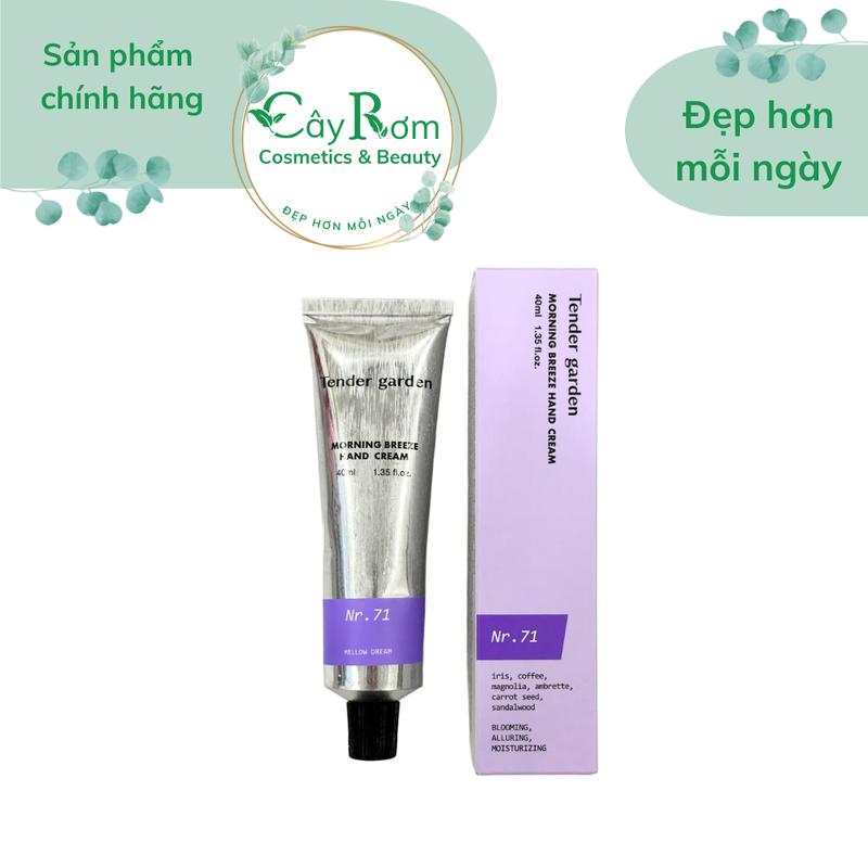   Tender Garden   Bản Nr.71  Kem Dưỡng Tay Morning Breeze Hand Cream 40ml 