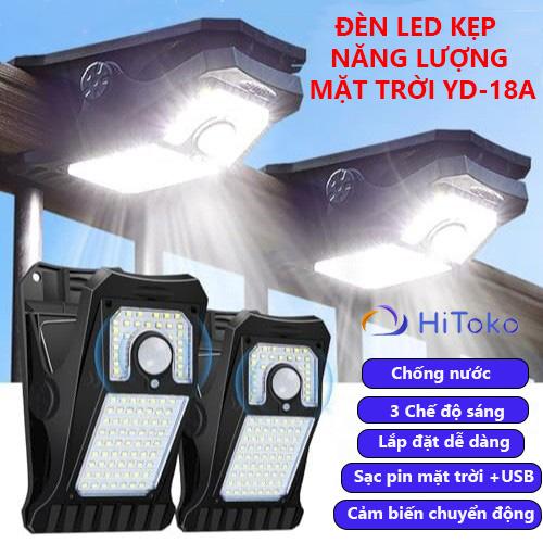 Đèn Kẹp Năng Lượng Mặt Trời YD-18A Đèn Led Cảm Biến Chuyển Động Siêu Sáng 3 Chế Độ Pin Trâu Chống Nước