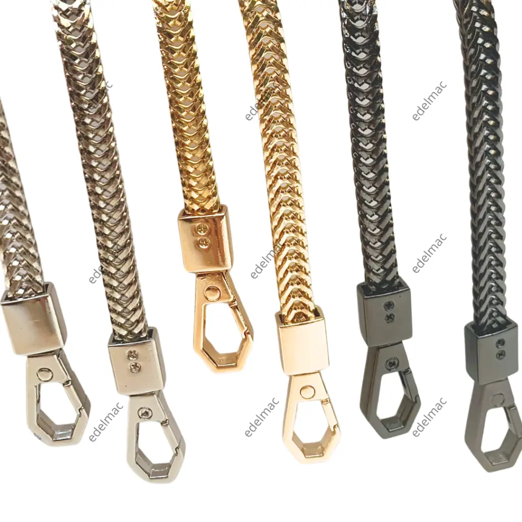 Premium Rantai Franco Kait Tas Aksesoris Handle Hand Bag Selempang Aksesoris Sling Bag Strap Chain Logam Nikel Accessories DIY