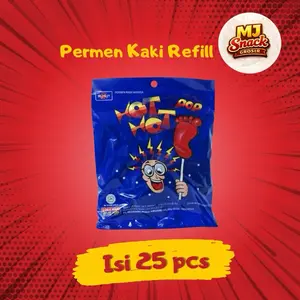 Permen Kaki Refill Isi 25pcs Hot Pop Candy Food Snack Rasa Unik Cocok untuk Camilan Sehari-hari