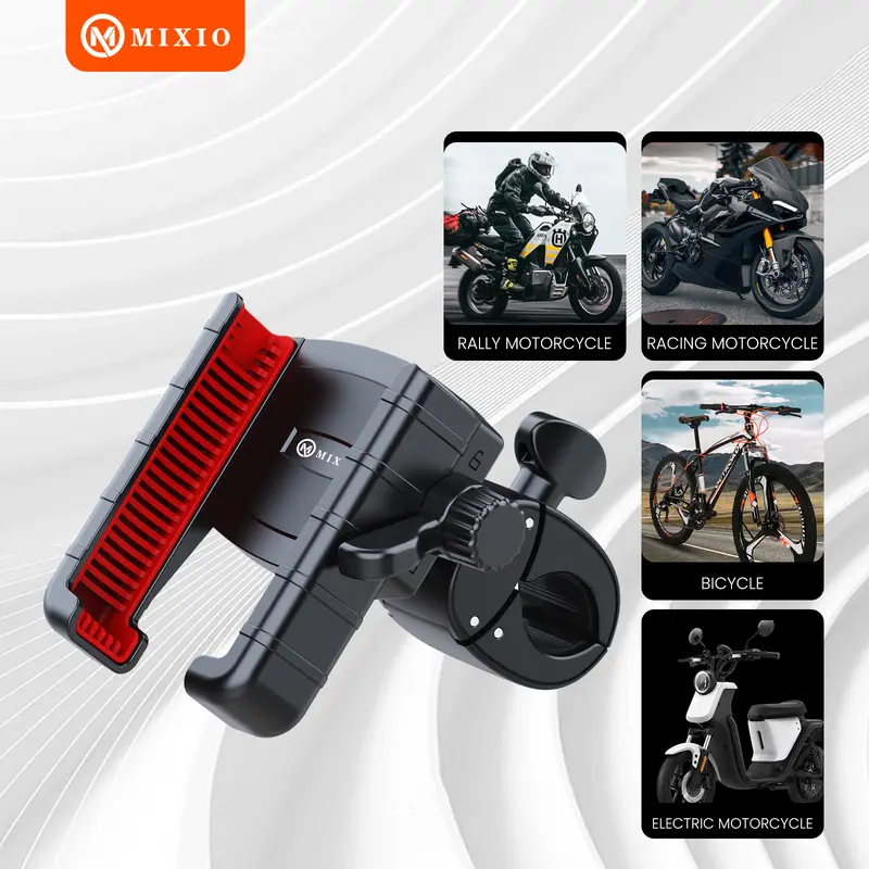 MIXIO ZM-18 Holder Motor Anti Maling Premium Bike Handphone Phone Holder HP Stang Sepeda Motor 1