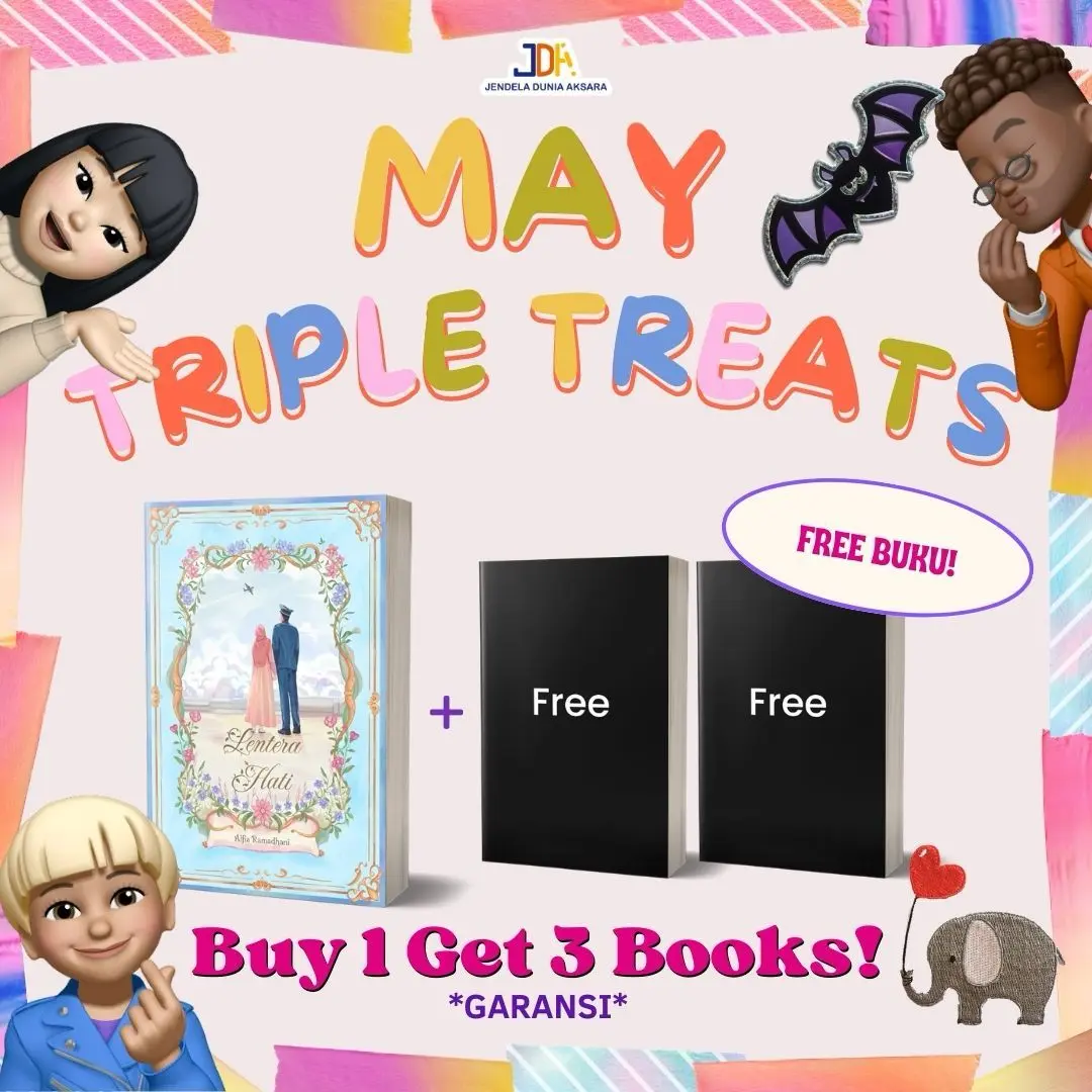 #TimNabungDulu Promo MAY TRIPLE TREATS - BUY 1 GET 3 BOOKS - JDA Bookstore