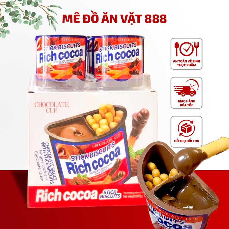 1 Thùng (16 Hộp / 12 Hộp) Bánh Quy Que Chấm Socola/Sữa/Dâu Tây có mix, hương vị đa dạng Rich Cocoa, Origo, Zecuf