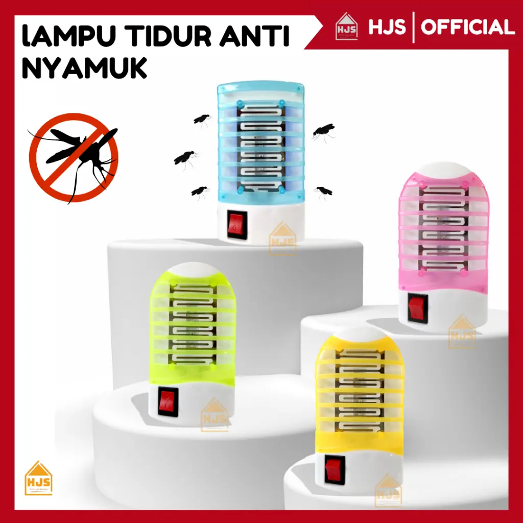 [HJS Lampu Tidur LED Anti Nyamuk Perangkap Pengusir Nyamuk elektrik Biru Hijau
