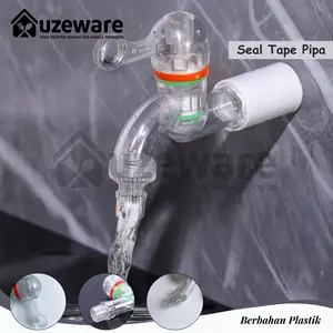 Uzeware Kran Air PVC Transparan dengan Handle Putar – Awet & Praktis