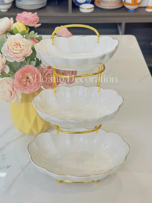 Đặc Biệt TRI ÂN Khách Hàng - Khay Đựng bánh kẹo tết khay 3 tầng kệ đựng mứt tết 3 tầng 2026