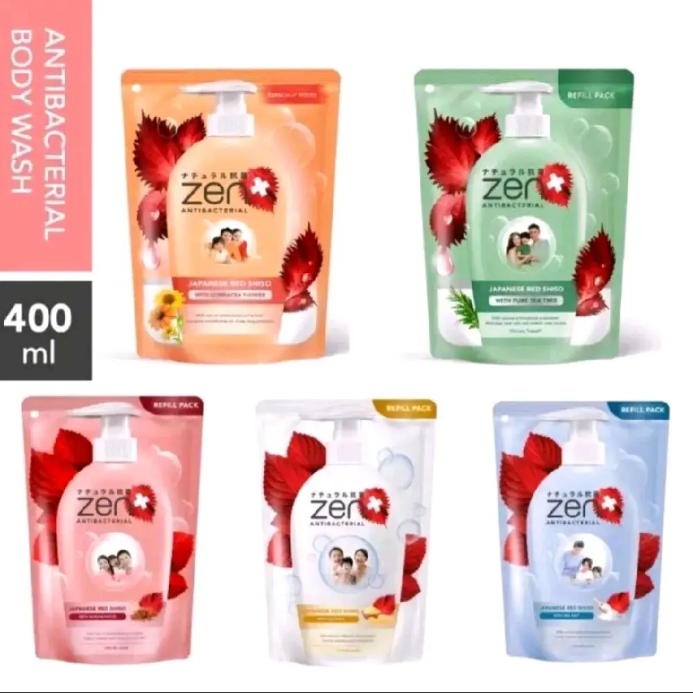 zen anti bacterial body wash shiso & sea salt Soap Mandi Membersihkan Liquid Mencerahkan Pencerah Cair Tubuh sabun