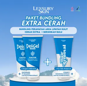 [EXTRA CERAH] PAKET HEMAT BUNDLING 2Pcs LEXSURY DEOGEL UNDERARM + 1Pcs Lexsury HAIR REMOVAL