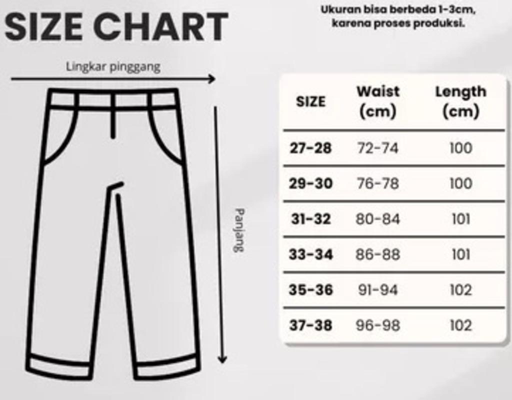 Celana panjang Chinos standart Reguler pria model Losse gombrong Size 27-38