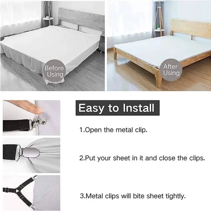 BETULAN MURAH Jepitan Pengait Sprei 75 cm klip Kasur Jepit rapih kait bed sheet clip 2