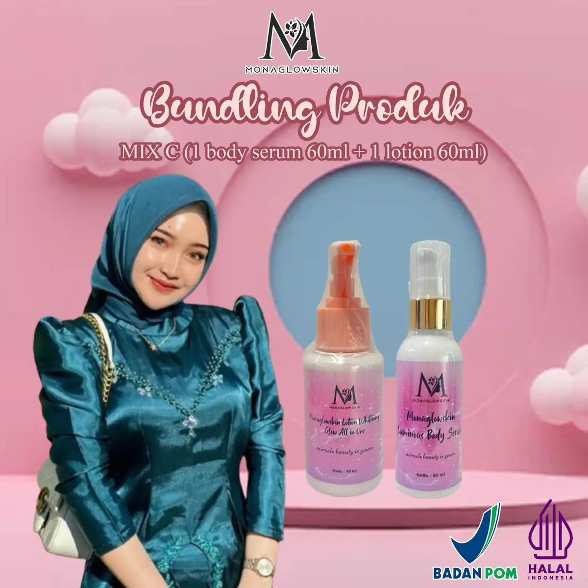Monaglowskin Mix C (Bodyserum 60ml & Bodylotion 60ml)