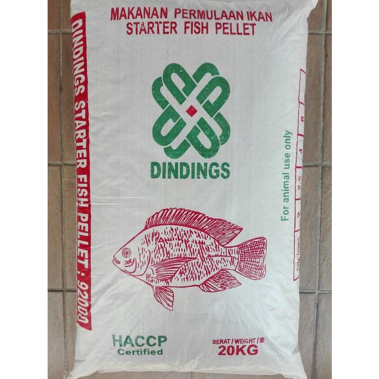 Dindings 920 Starter Fish Pellet Food Feed 2mm 20kg 32% Protein Makanan Ikan