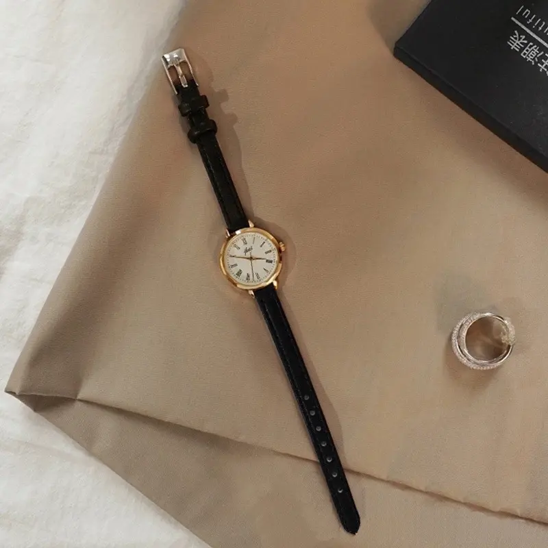 Tasty Tales - Jam Tangan Casual Wanita Analog Kecil Dial Bulat Dengan Strap Pu Leather Fashion 3