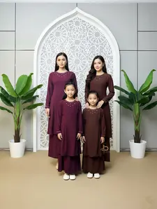 RANYA Set Kurung Melayu Atasan & Bawahan Baju Lebaran 2026 Gaun Elegant Bahan Ceruti.
