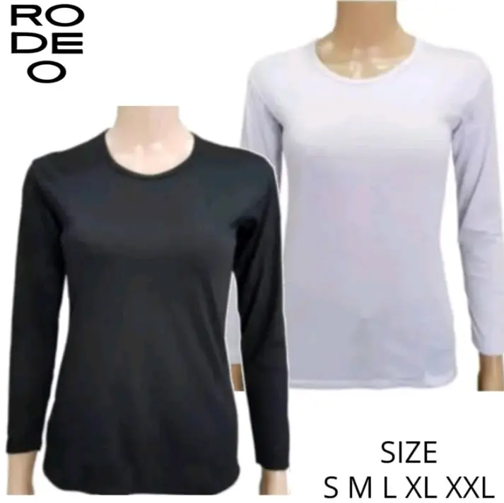 MANSET OBLONG LENGAN PANJANG - Manset Polos Wanita Kerah Datar - Manset Kaos Polos Atasan Nyaman