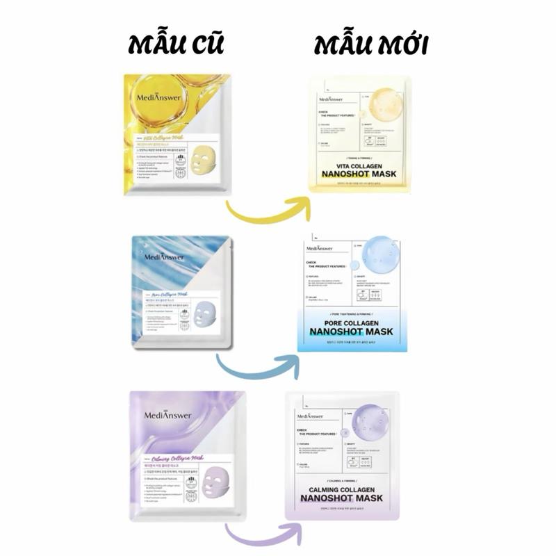   Hàng công ty Mặt nạ thạch vàng Medianswer vita collagen mask  1 hộp 5 miếng  Bản mới nâng cấp 