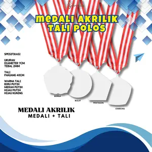 Medali Akrilik Plus Tali Medali Wisuda Kejuaraan Olimpiade Hadiah Perlombaan Bahan Akrilik Plus Tali