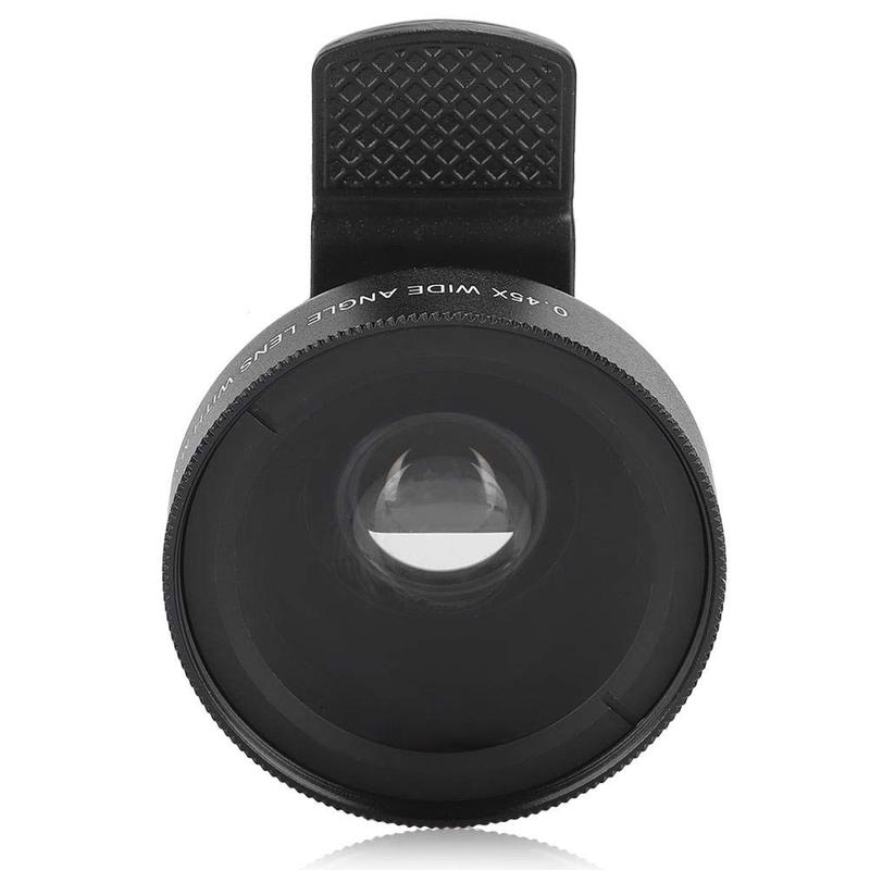 Phone Camera Lens, 2 in 1 Cell Phone Clip-on Lens Kit 0.45X Wide Angle Lens 140°+ 12.5X Macro Lens Clip-on iPhone Lens for iPhone Samsung and Most of Android Smartphone 7