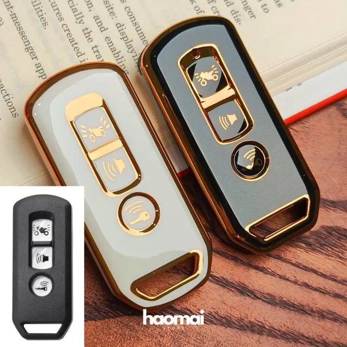Sarung Kunci Motor Honda PCX 150 ADV 150 Forza Keyless 3 button TPU Cover Casing Soft Case Silikon Remote Gantungan Kunci