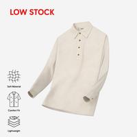 Gambar DUHA Kemeja Polo Linen Lengan Panjang - Sand - Qawi - L dari Duha Muslim Wear Kota Tangerang 1 Tokopedia
