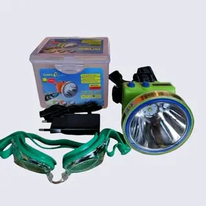 Senter Kepala LED Selam Diving 260 Watt Sunpro S-8961 Cahaya Putih Waterproof Super Terang Batre 4000mAh Tahan Hingga 12 Jam Pemakaian  Plus Kaca Mata Renang