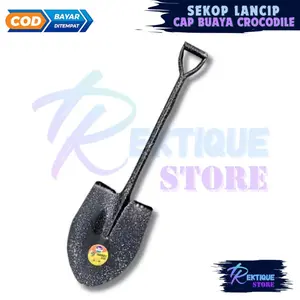Sekop Pasir Cap Crocodile Full Besi Tebal Lancip Sekop Bangunan Proyek