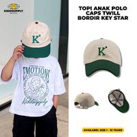 Gambar KiddSupply Topi Anak Polo Caps Twill Bordir Key Star l Topi Anak-anak | Twill Cap Kids | KDCAP03 dari KIDDSUPPLY Kab. Banyuwangi 1 Tokopedia