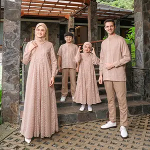 Royal Armor Beige - Sarimbit Terbaru Ethica 2026  Gamis Ibu Couple Keluarga Muslim Lebaran