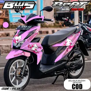 Sticker Decal Full Body Honda Beat Deluxe Beat Street 2020 2021 2022 2023 2024 Sticker Beat Deluxe Street Gambar Hello Kitty Beat Hello Kitty FX 23