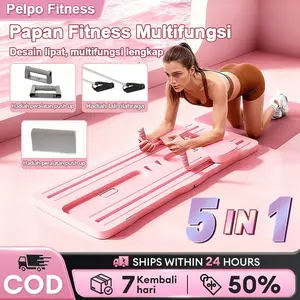 Papan Fitness Multifungsi, Dudukan Push Up, Alat Pelangsing Perut, Alat Latihan Otot Perut, Roda Perut, Papan Pilates,Karpet yoga