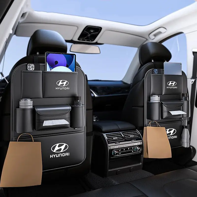 Túi treo đồ sau ghế ô tô, đa chức năng, chống đá, hộp Khăn Giấy cho Hyundai IX25, Elantra, Accent, Lafesta, Avanta, I30, I50, 1 mảnh Nội Thất