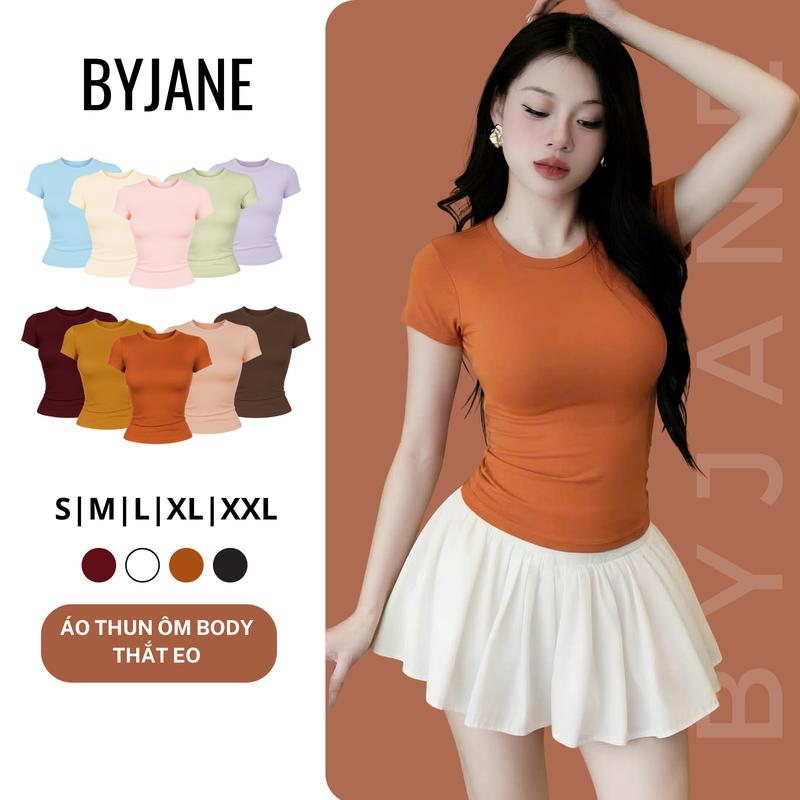 [ MÀU MỚI ] Áo Thắt Eo Ôm BYJANE cotton Trơn Women S M L XL XXL - 315