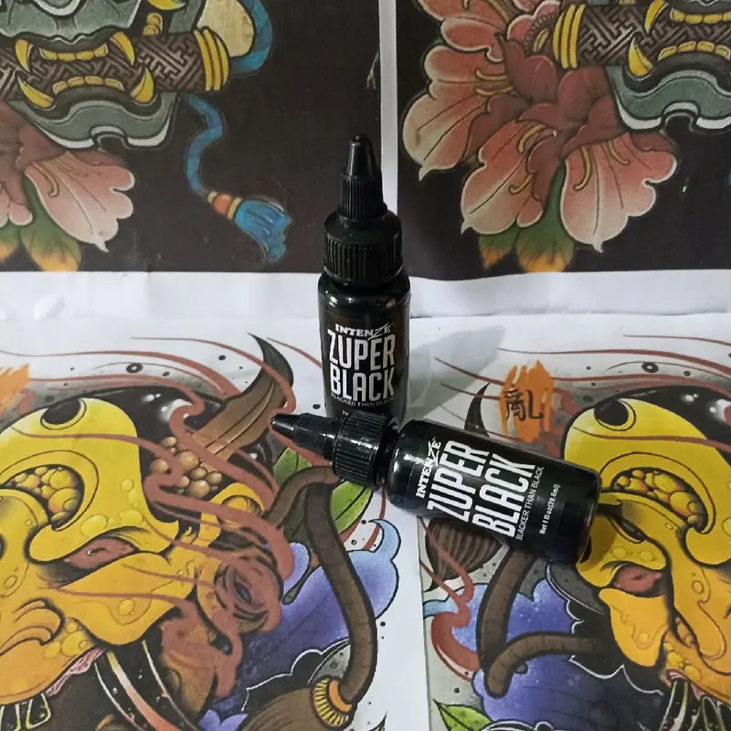 Tinta Tatto INTENZE ZUPER BLACK 30ML pewarna tato tubuh 1