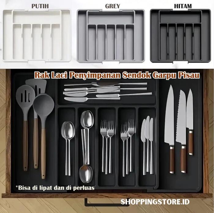 Accessories Rak Sendok Promo Rak Sendok Laci Kabinet Dapur Wadah Penyimpanan Alat Makan Masak ...
