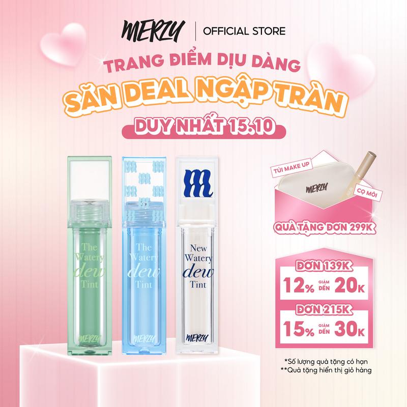 [LIVE] Son Tint Bóng Dạng Thạch Trang Điểm Hàn Quốc Merzy New Watery Dew Tint 4g