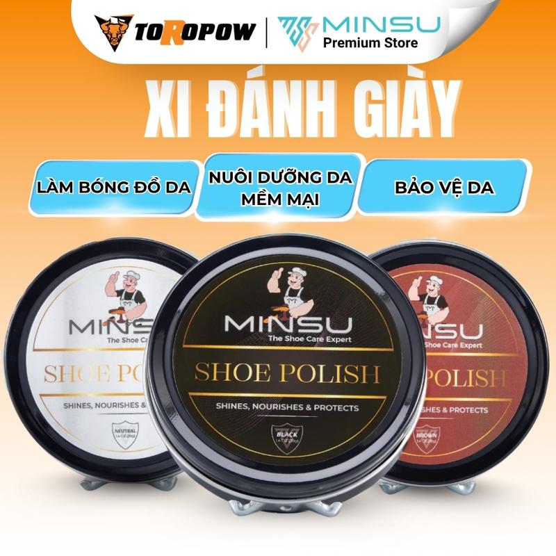 Xi Đánh Giày Shoe Polish MINSU M7939 Dạng Sáp Gíup Đánh Bóng Bổ Sung Màu Cho Gìay Đồ Da Ghế Sofa Túi Xách Nội Thất