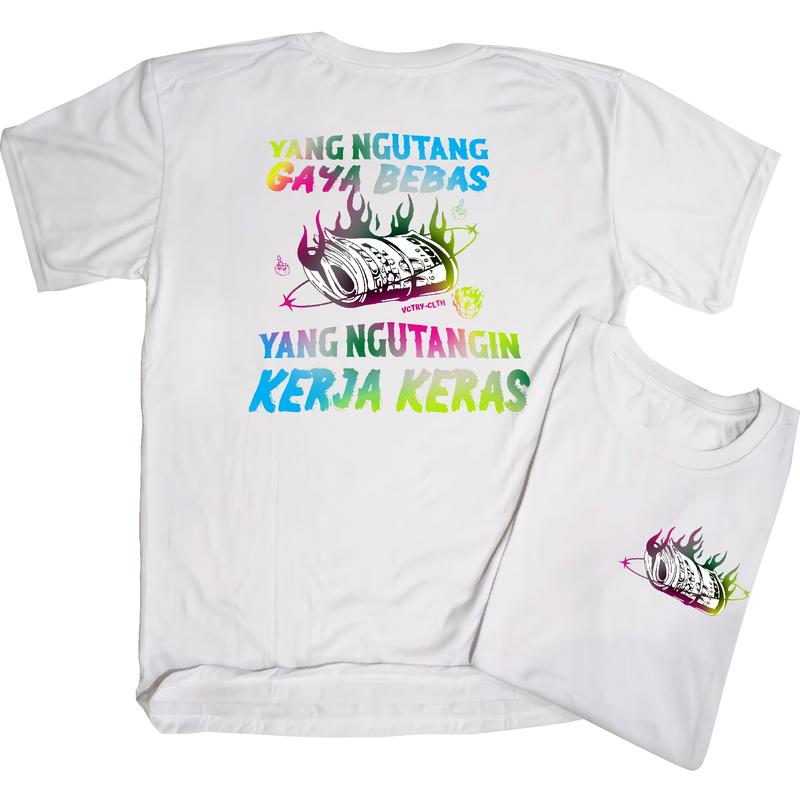 tshirt Yang Ngutang Gaya Bebas-yang ngutangin KERJA KERAS/cocok pria&wanita 8